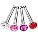 Produktbild 4 Stück 0,8mm nasenstecker gerade nasenpiercing piercing stecker chirurgenstahl set nasen nase A1SCH - CR RO FU LSI