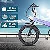 GELEISEN Folding Electric Bike for Adults, 20"×3.0 Fat Tire Electric Bicycle, 374.4Wh Battery Ebike, 20MPH Electric Cargo Bike with LCD Color Display & 6 Speed Gears (Fits for 5'0"+) (Purple) #1