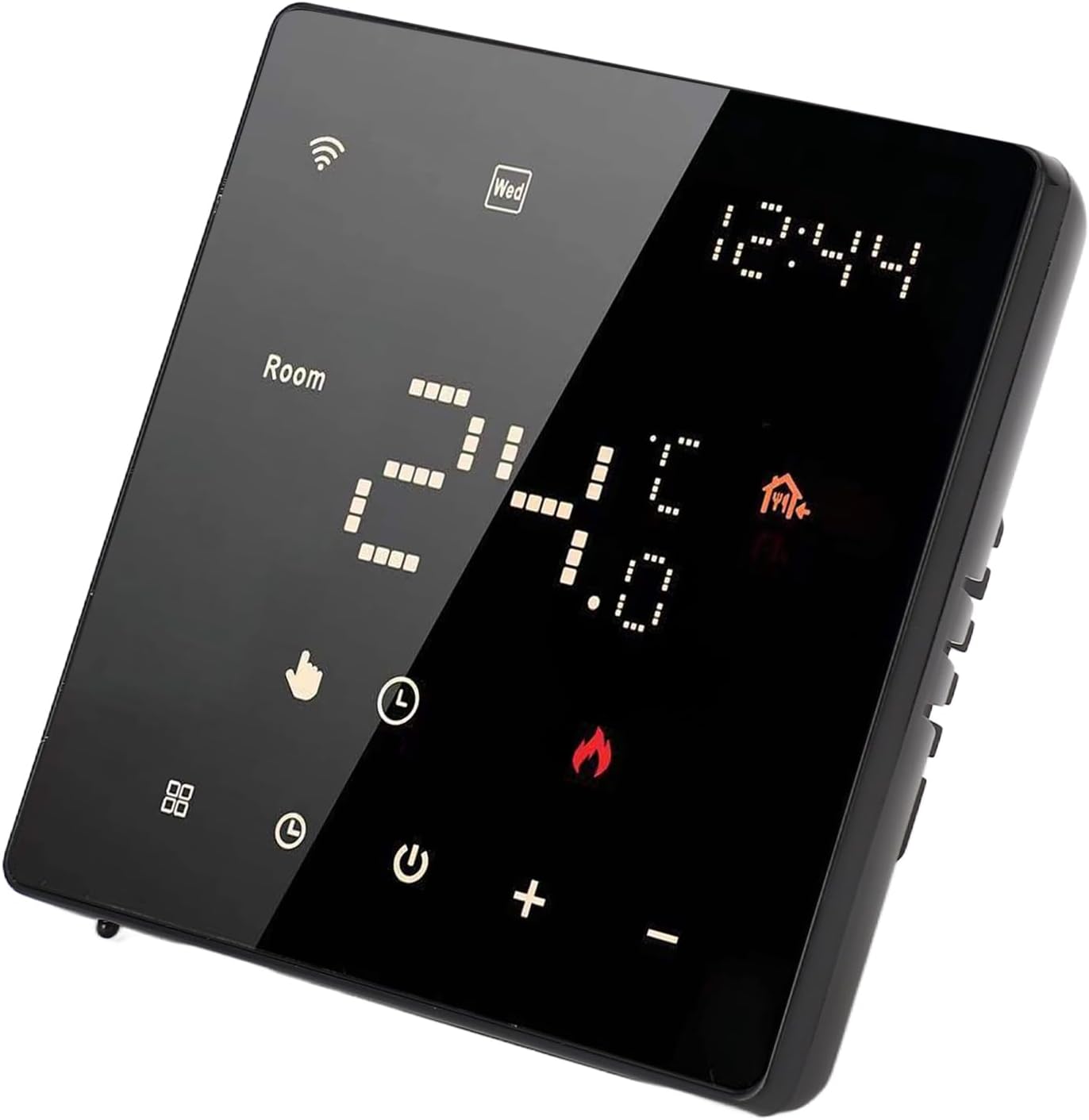 Sanpyl Thermostat with App Control, Screen, 7 Day Schedule, Sharing Function, Wide Compatibility for Systems (16A Electric Floor Heating)