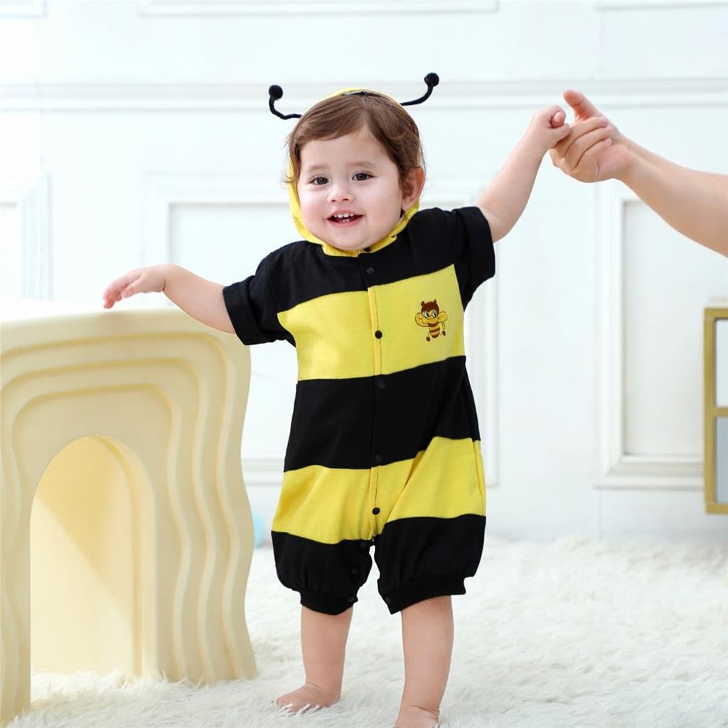 Lito Angels Mono Disfraz de Animal para Bebé Niño | Mono de una pieza, Diseños de mariquita, abeja o tigre, Disfraz de Halloween, Carnaval, Cumpleaños