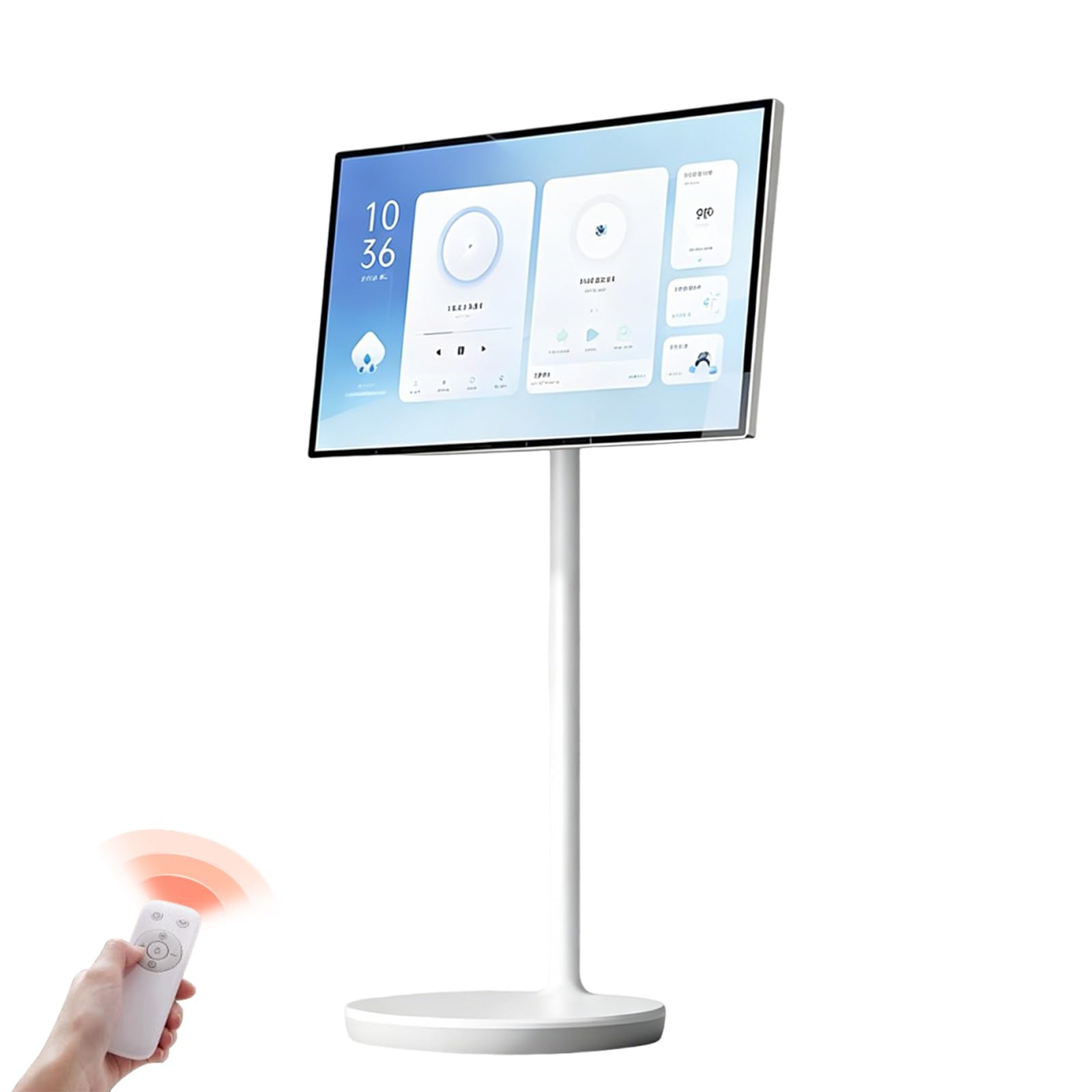 TV Portatile Mobile, TV Portatile Intelligente Senza Fili da 24/27", Touchscreen Girevole con Telecamera, Android 13 OS, Batteria Integrata da 5-8h, per Casa & L'ufficio(8+128GB,27in)