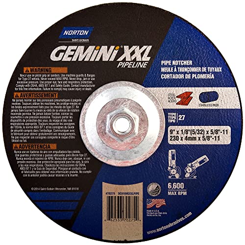 Norton 66252841907 Unitized & Convolute Wheels Size 7 x 3/32 x 5/8-11