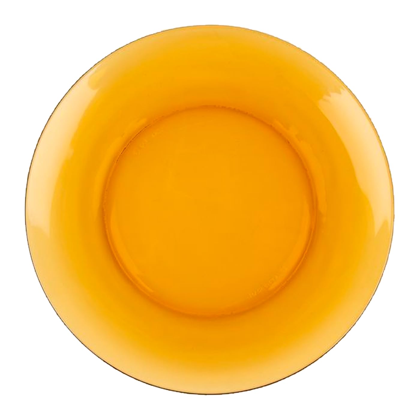 Tradineur - Set Di 6 Piatti Fondi In Vetro, Modello Lys, Resistenti Stoviglie Da Cucina, Lavabili In Lavastoviglie, Ambra, 23 Cm