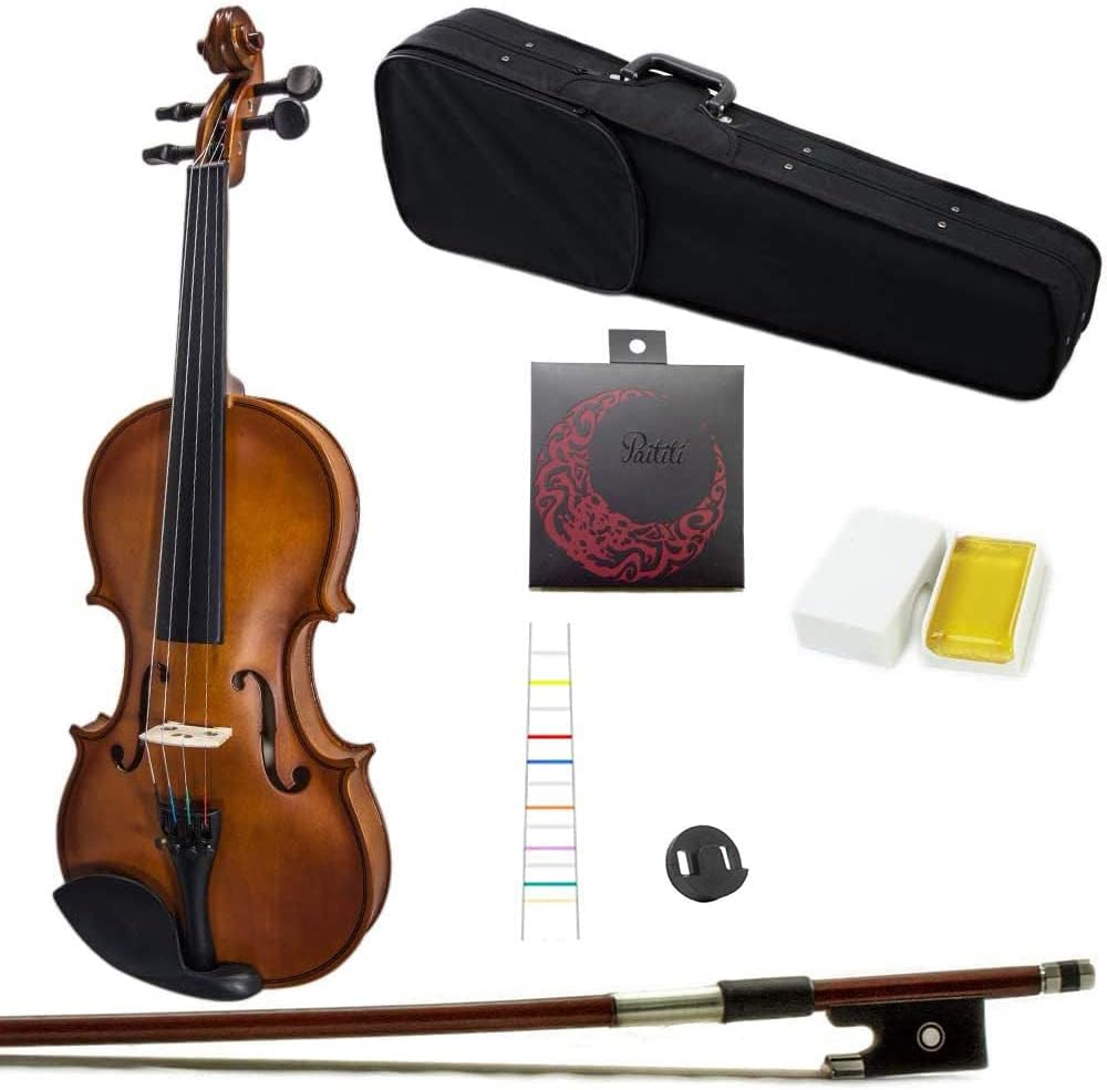 Paititi Student Violin Starter Kit 1/8 with Brazilwood Bow & Case