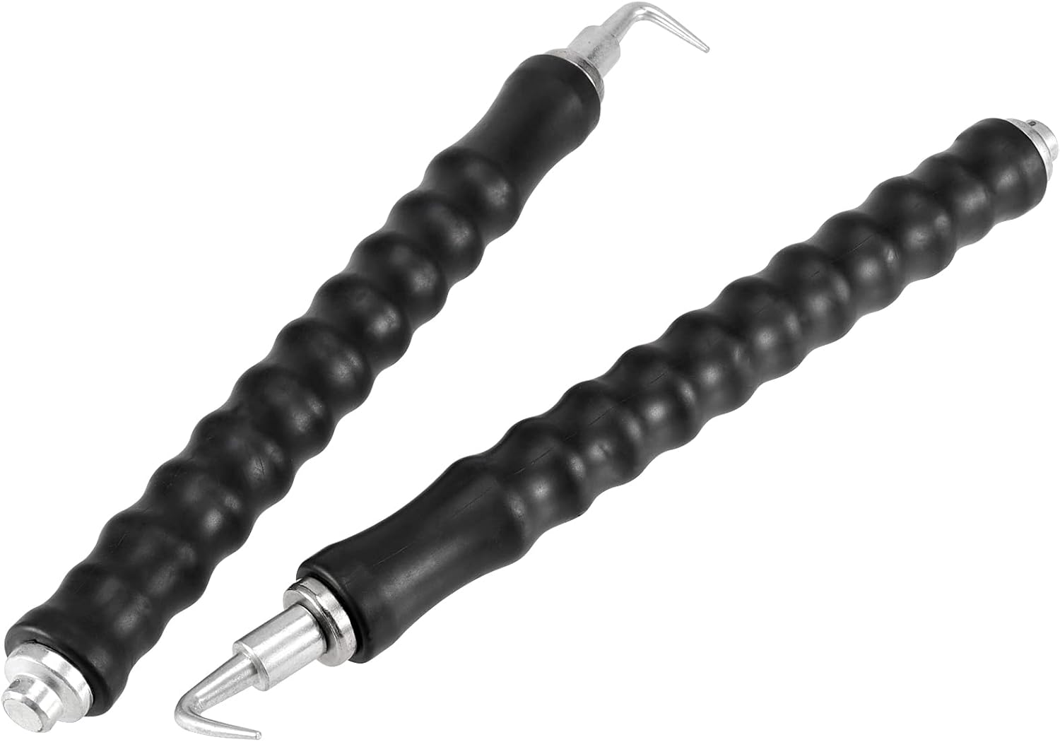 SEUNMUK 4 PCS Automatic Rebar Tie Wire Twister, Rebar Tie Wire Twister Tool with Ergonomic Rubber Handle Reinforced Spring for Construction, Home Improvement, Straight Hook, Black