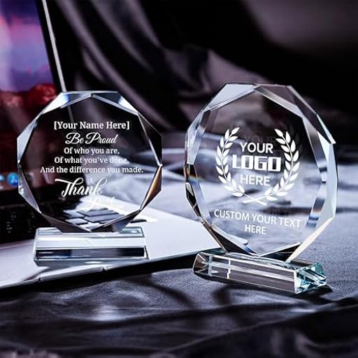 JJ GRADGOWN Premio de trofeo de cristal personalizado, premio personalizado para empleados, trofeos para empleados, placas de reconocimiento, compañeros de trabajo, jefe, jubilación, despedida | Ya disponible en tu tienda friki favorita! En mundofriki.es!