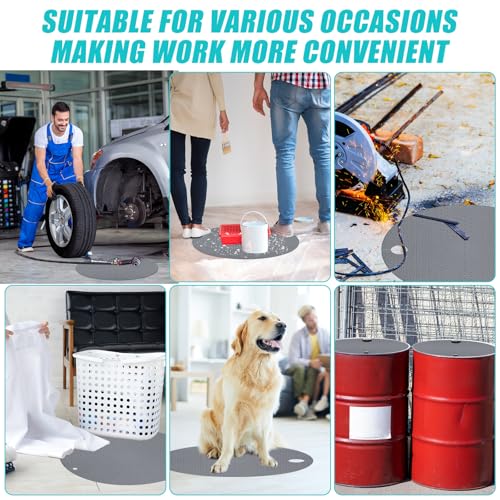 Image of Drum Top Absorbent Pads for 55 Gallon Barrel 15 Pcs, Water Absorbent Mat Oil Spill Mat for Oil-Based & Water Based Fluids Oil Absorbent Mat