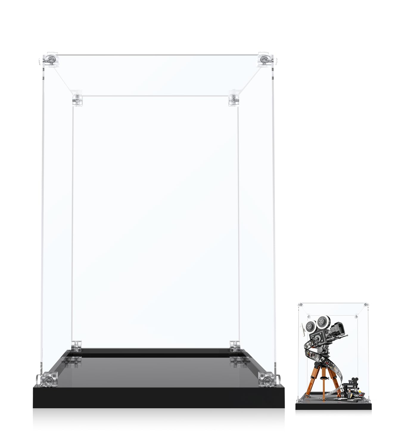 Acryl Vitrine Kompatibel mit Lego 43230 Tribute to Walt Disney 100. Jubiläumsset für Erwachsene mit Mickey und Minnie-Maus-Minifiguren Vitrine (Display Case Only)