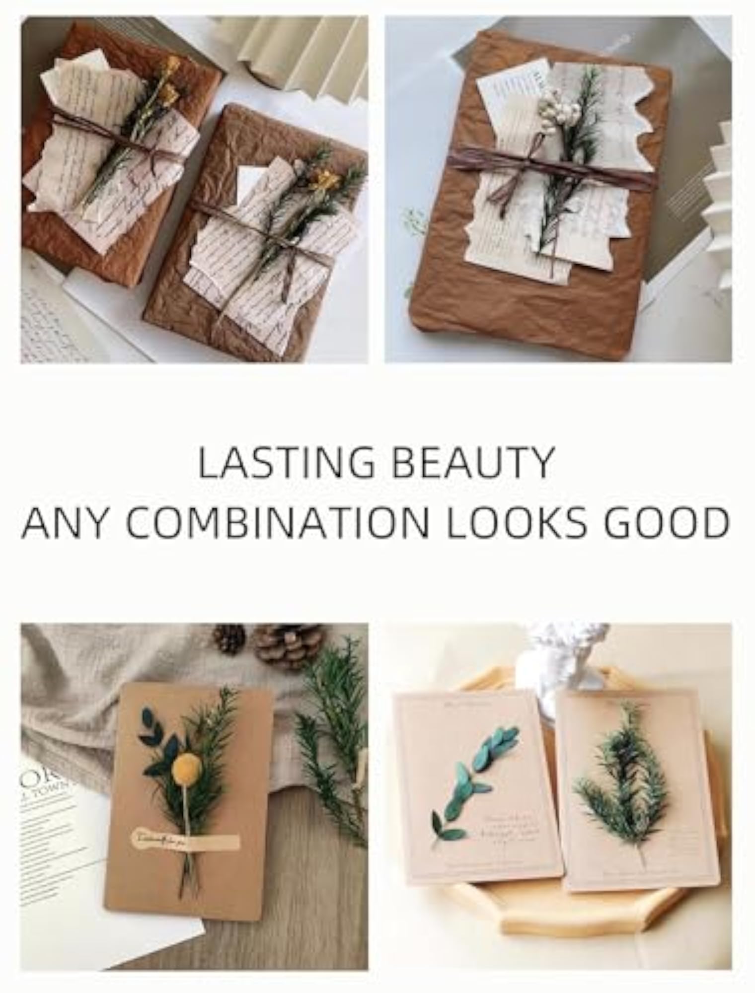 12 Pack Dried Flowers - Lavender, Eucalyptus, Wheat