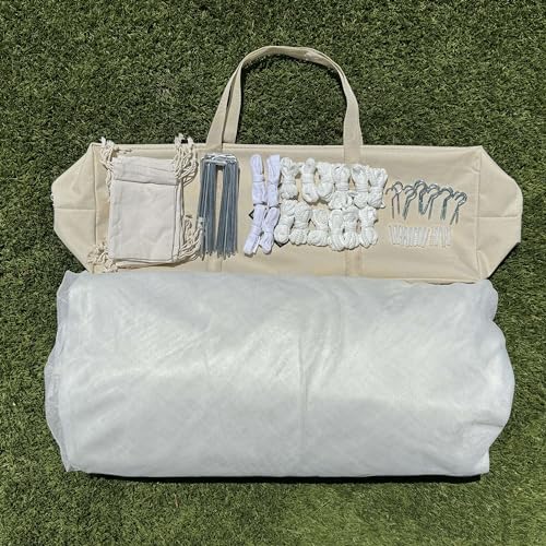 Mosquito Net for Patio 14.75 x 8.2 FT | Very Large Sizes & Fabric Designed for Outdoors | Insect House Screen Netting for Gazebo, Porch & Garden Terrace | White Outside Canopy Bug Protection - Image 6