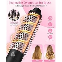ANIEKIN 5 in 1 Curling Iron Set, Fast Heat Up Curling Wand from 3/8 to 1 1/4 Inch and a Thermal Brush Come with, Dual Voltage Hair Curler for Women All Hair Types and Travel Use, Gifts for Women - Image 4
