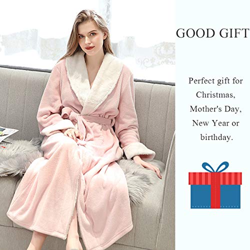 Womens Robe Soft Plush Warm Flannel Spa Long Bathrobe For Ladies Sleepwear Winter #TOP3