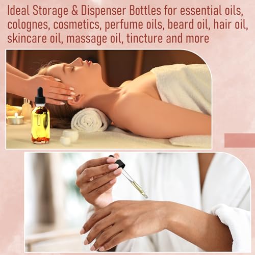 image for AOZITA 4 Pack, 4 oz Dropper Bottles with 1 Funnel & 4 Labels - Essenti