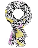 Gerry Weber Damen Schal mit grafischem Muster Tuch/Schal Schal gemustert Schwarz/Purple 99