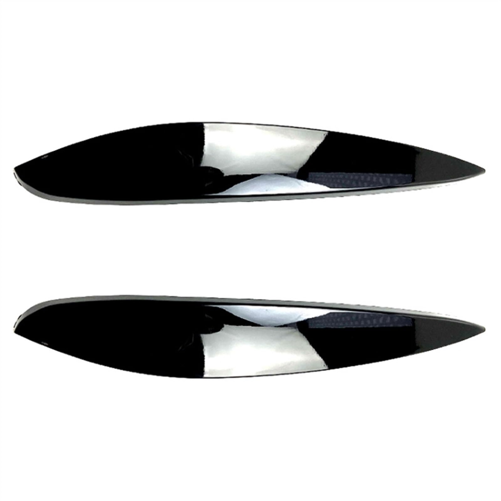 Car Headlight Eyebrows Eyelid Cover Trim Sticker for Benz for Smart 453 for Fortwo for Forfour 2015-2020(Piano Black)