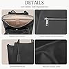 befen Echtleder Handtasche Damen Shopper Tasche, 14 Zoll Laptoptasche, Leder Tote Bag Aktentasche Lehrertasche mit Laptopfach, Mode Schultertaschen für Business Büro Schule, Schwarz #4