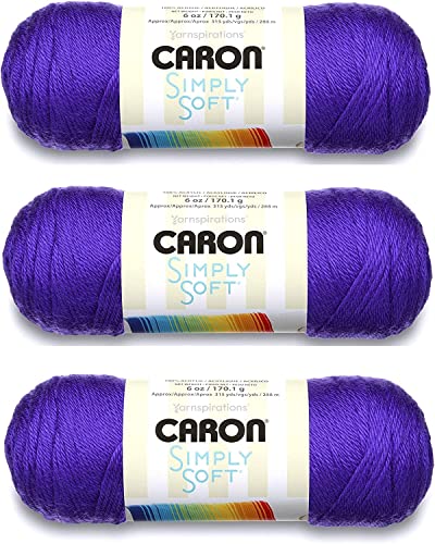 Image of Caron - Simply Soft - Pack of 3 Solid Thread Balls 6 oz