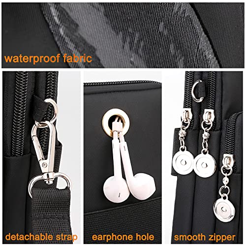 Image of LassZone Cellphone Purse Women Cellphone Crossbody Purse Phone Crossbody Bag Waterproof Nylon Wallet Wristlet Shoulder Bag