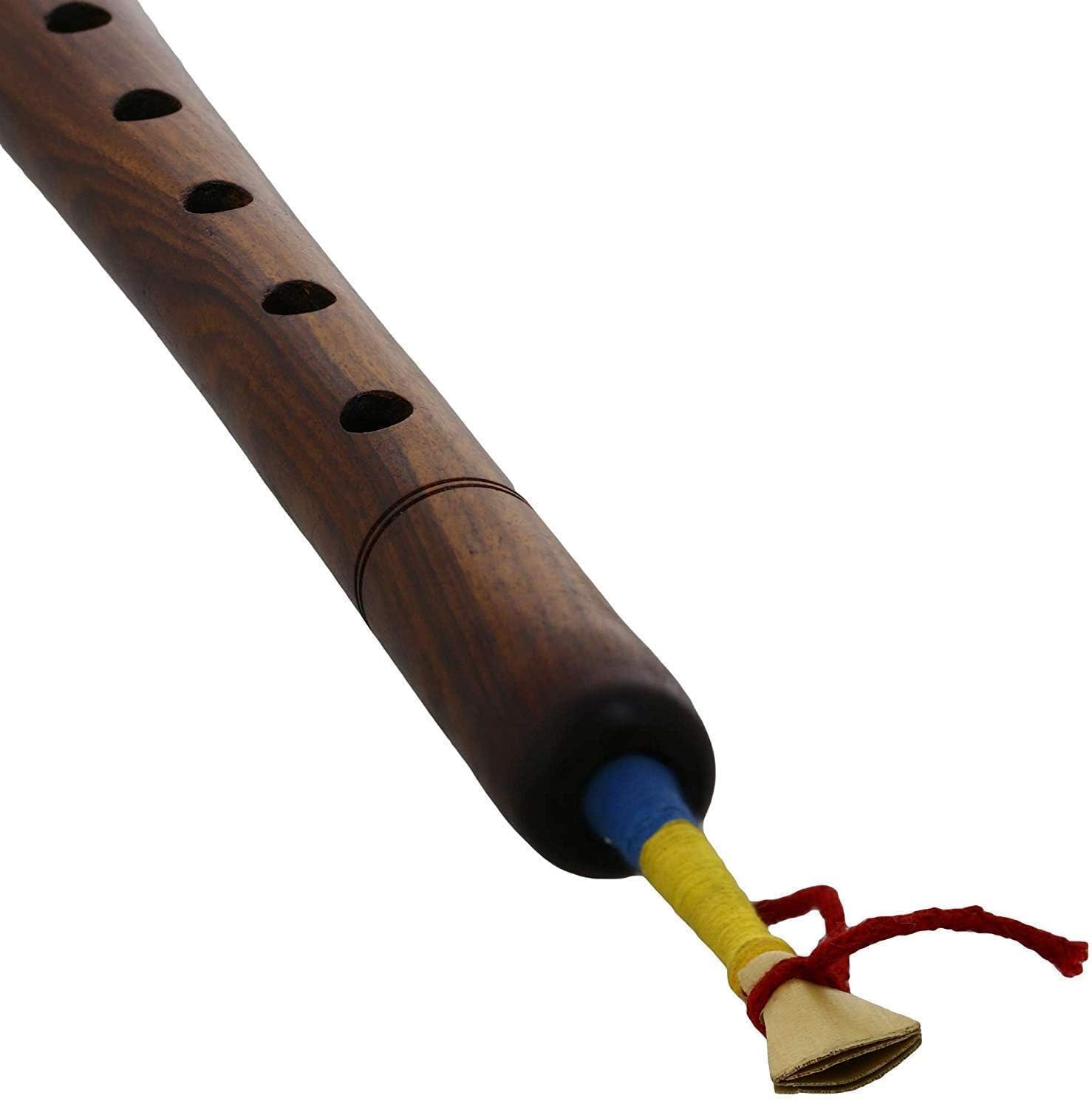 Sheesham naturale indiano tradizionale palissandro ottone Shell Shehnai/Shenai per principianti ed esperienze entrambi, confezione da 1 Shehnai (lunghezza - 45,7 cm)