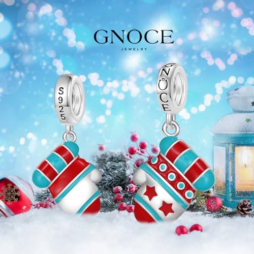 Image of GNOCE Christmas Charm Silver Plated & Sterling Silver Bracelet Gift