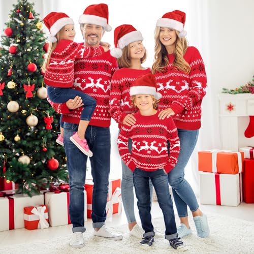 Xaatren Matching Family Reindeer Fair Isle Christmas Sweater - Image 2