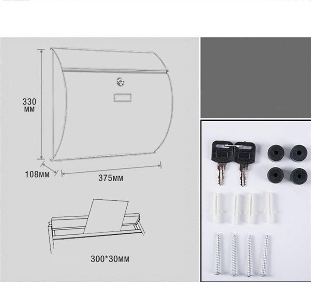 HBJWOV Time Concept Handcrafted Metal Iron European Antique Décor - Mail Box/Letter Stand - Home Adornment