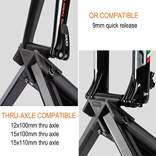 Bike Trainer Stand Resistance Adjustable - Portable Magnetic Bicycle Rollers Indoor Exercise/Fitness/Workout - Fordable Fully Aluminum Alloy