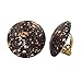 Produktbild Clip Ohrring 20mm schwarz-braun-gold-gefleckt Kunststoff-Bouton
