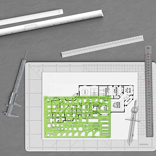 Image of Pacific Arc Professional House Plan Template Guide, with Doors, Appliances, Plumbing Fixtures