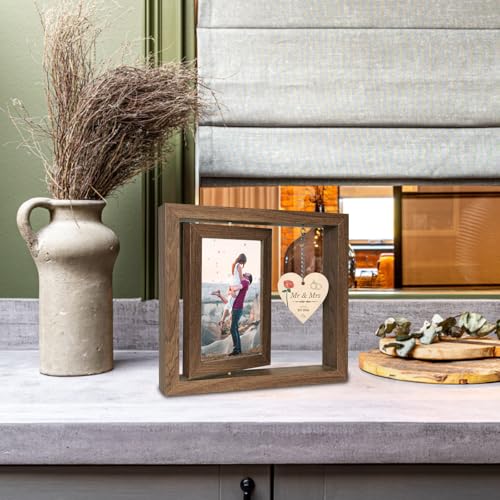 EYITUPC Rotating Mr and Mrs Photo Frame Wedding Gifts for Bride and Groom - Image 4