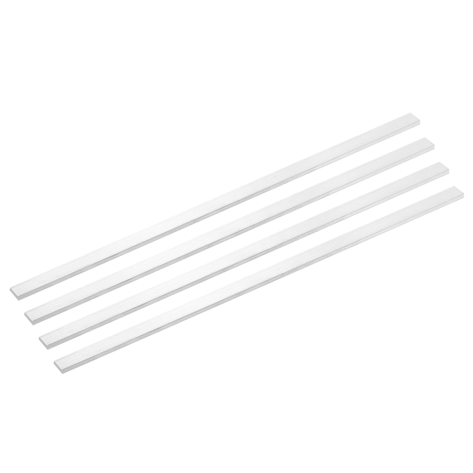 QUARKZMAN 4 Barres Carrées En Aluminium Plat, 3/16" (5mm) D'Épaisseur x 3/8" (10mm) De Largeur x 13" (330.2mm) De Longueur 6063 Plaque D'Aluminium Plat Solide Nouveau Stock D'Usine