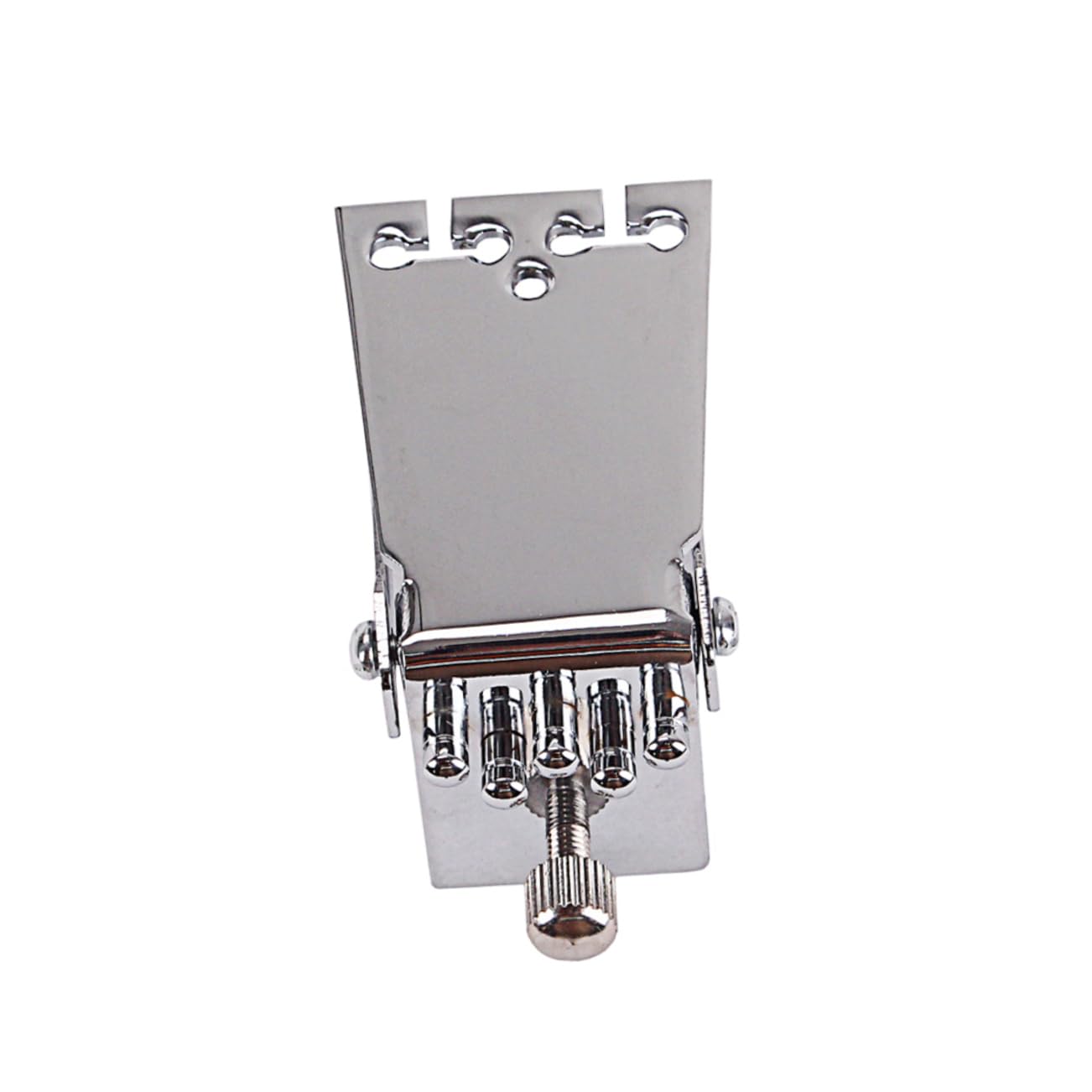 Milisten 5 Strings Metal Drawplate Tailpiece for Banjo Durable Tremolo Unit Silver Finish for Guitar Accessories and Enhancing Musical Performance