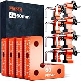 PRESCH Angoli di Posizionamento a 90 Gradi 60mm (4 pz) - Morsetto angolare