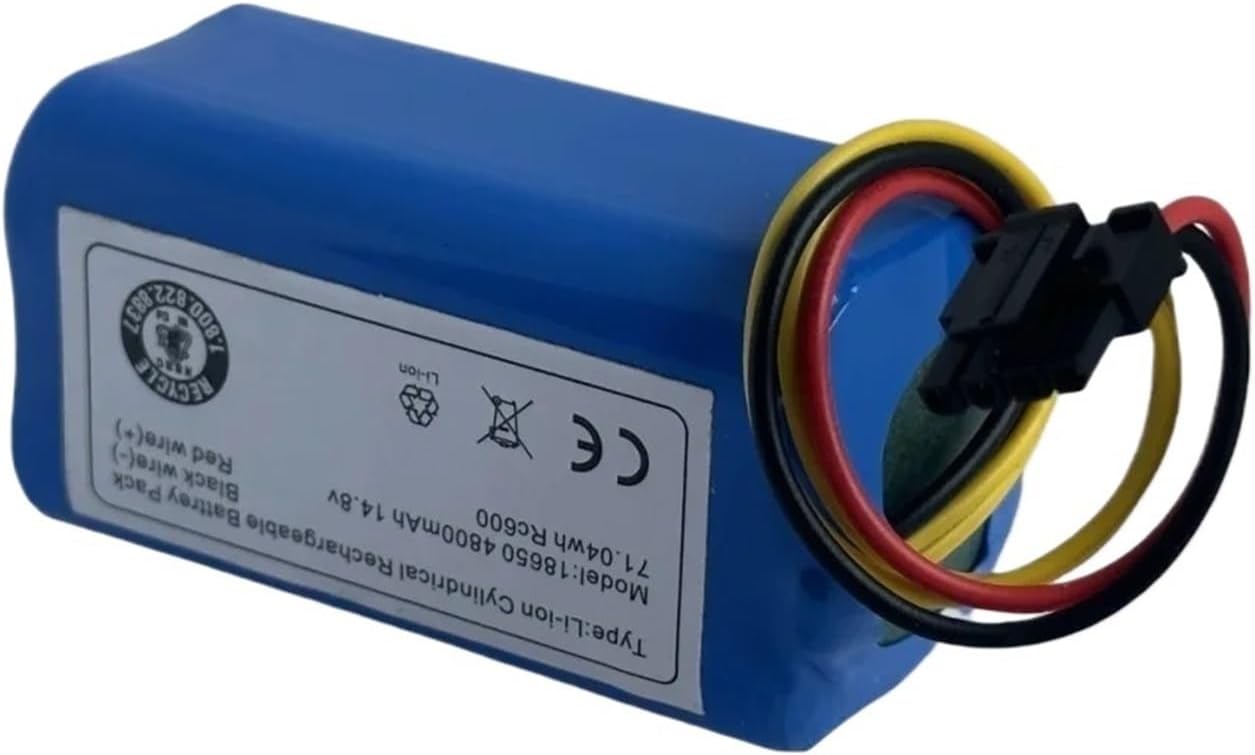 14.4V/14.8V Li-Ion Replacement Battery Pack，Compatible for Kitfort KT-590,Robot Vacuum Cleaner Rechargeable Battery(2800mAH)