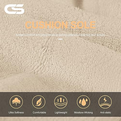 Image of CS CELERSPORT 6 Pairs Ankle Athletic Running Socks Low Cut Sports Tab Socks for Men and Women