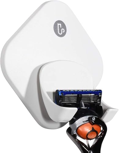 Paquete de 2 soportes para maquinilla de afeitar para pared de ducha, gancho de ducha para maquinilla de afeitar, soporte autoadhesivo para