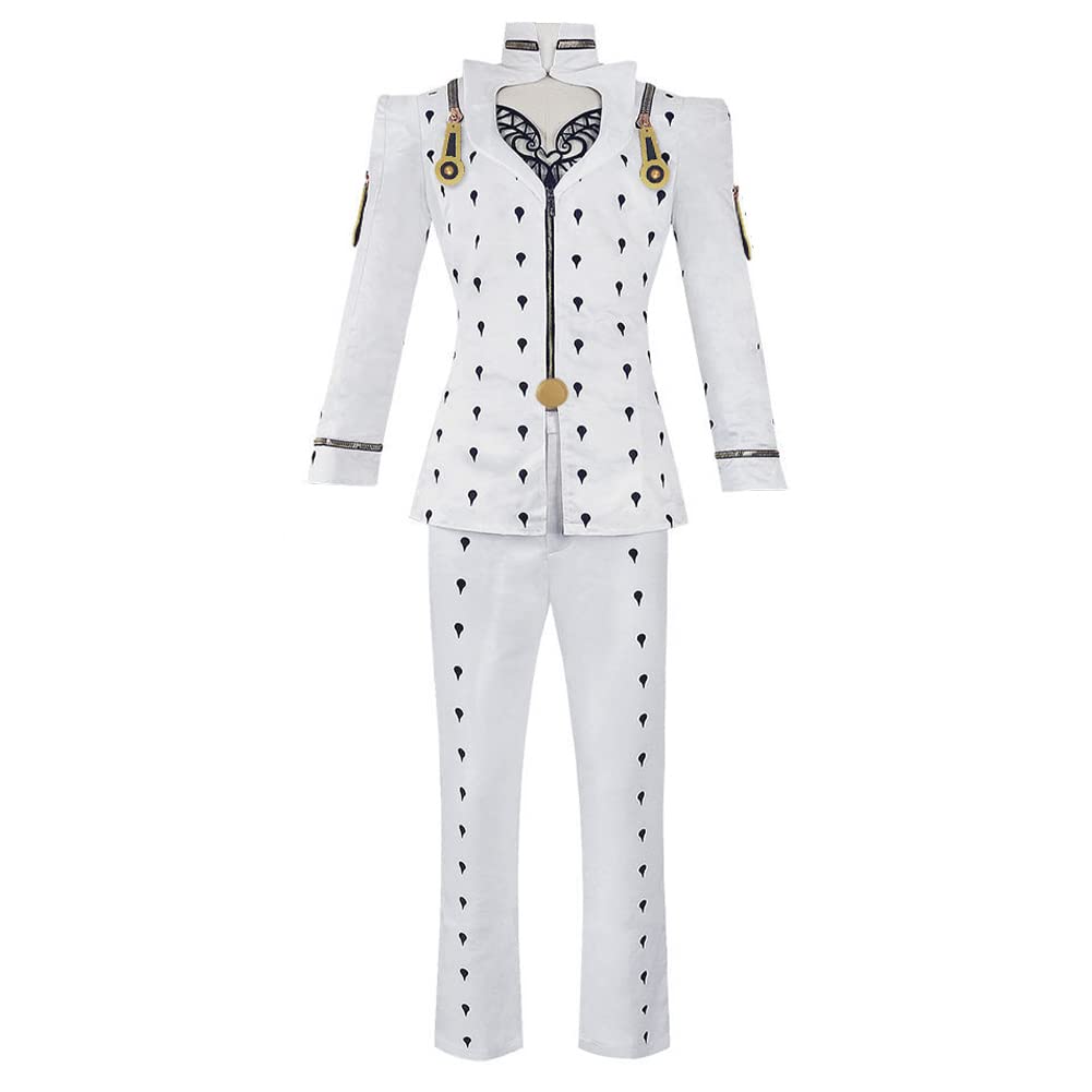 Zhongkaihua JJBA Kira Yoshikage Cosplay Anime Uniform Purple Suit Tie Role Play Outfits Set Role Play Halloween Carnival Party for Fans