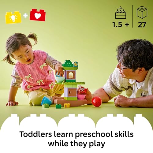 LEGO DUPLO My First Balancing & Stacking Tree - Toddler Learning Toy for 1+ Year Old Girls & Boys - Fine Motor Skills Building Set with 2 Bird Figures - 10440