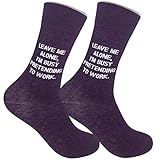 FUNATIC Leave Me Alone, I'm Busy Pretending To Work Socks for Men Women | Funny Apparel with Sarcastic Worker Saying | Best Workplace Merchandise Lover Gift Idea | Holiday Employee Job Party Present