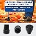 Gadgetime USA - 2 Pack 7/8 Inch Black Rubber Cane Tips - Heavy Duty Non-Slip Universal Walking Cane Replacement Tips for Crutches, Walkers, & Walking Sticks