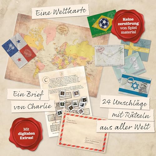 Stadtkrimis Exit Escape Stadtführung Hidden Games Professor Charlies Reise um die Welt – Rätselspiel in 24 Episoden – Deutsch – Knifflige Rätsel & geheimnisvolle Entdeckungen