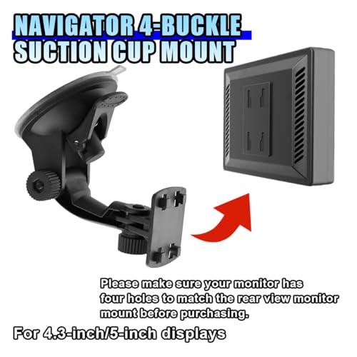 Image of Windshield Mount for 4.3 inch /5 inch Backup Camera Display Monitor - Rear View Camera Screen Mounting Bracket with Suction Cup - Car Play Screen Reverse Cameras Monitor Mount for Cars (2PCS)
