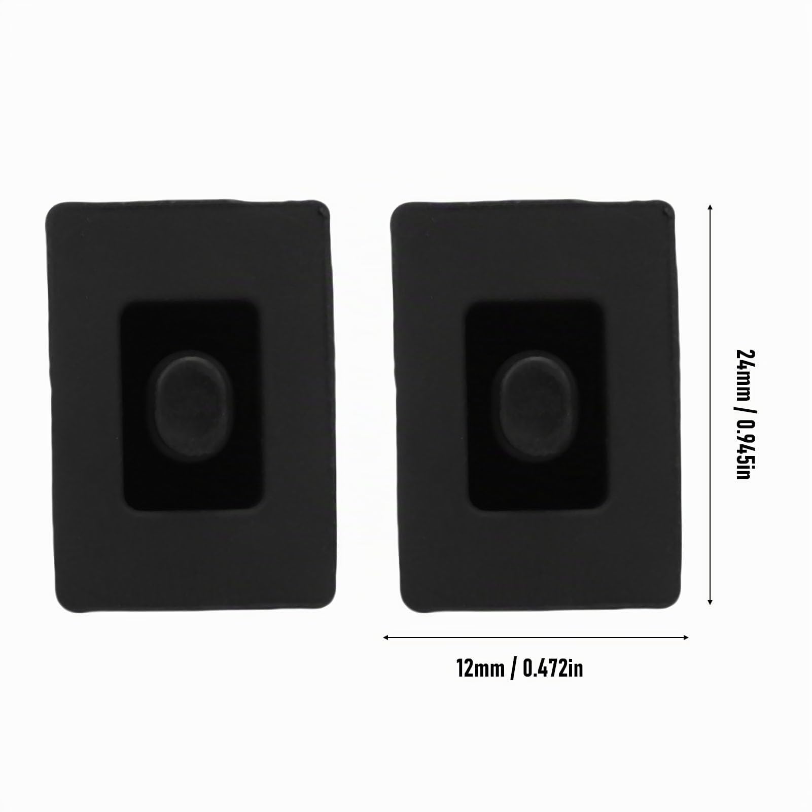 Pulsante di induzione fibbia maniglia porta esterna gomma nera Tucson 2015-2020 set 2 pezzi