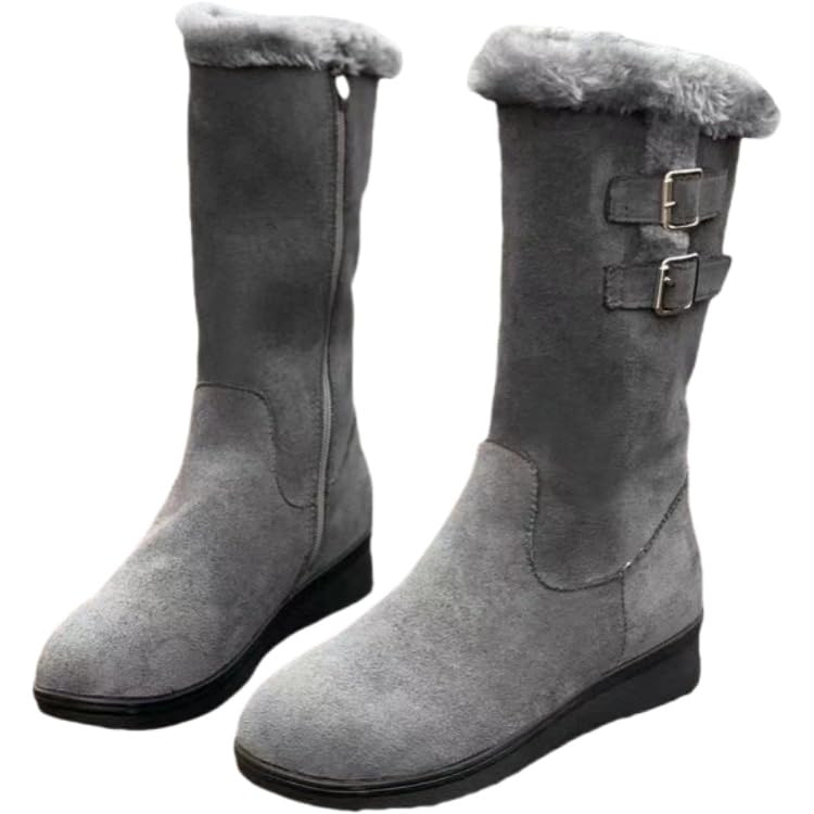 Womens large-size winter mid-calf snow boots with added insulation and thickness Warm and comfortable Suitable for commuting outdoor