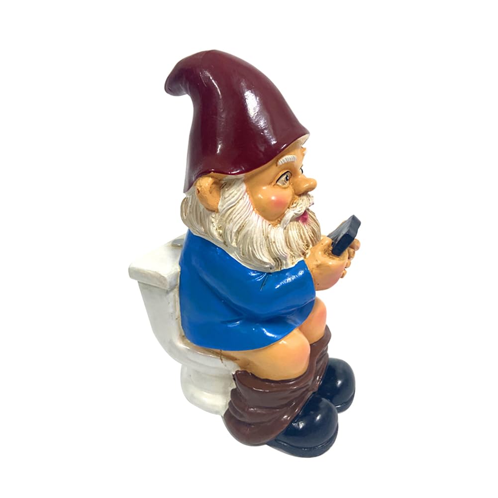 Garden Goblin Funny Garden Gnome Statue, Naughty Garden Gnome Dwarfs Sculpture, Rude Garden Gnomes Man Ornaments, Resin Indoor Outdoor Figurine Art Decorations for Patio, Yard, Lawn