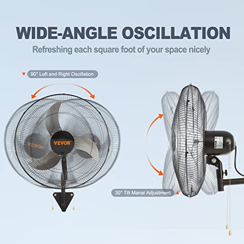 Vevor WALL MOUNT FAN 18 INCH OSCILLATING 18 Inch Wall Mount Fan Oscillating thumb #3