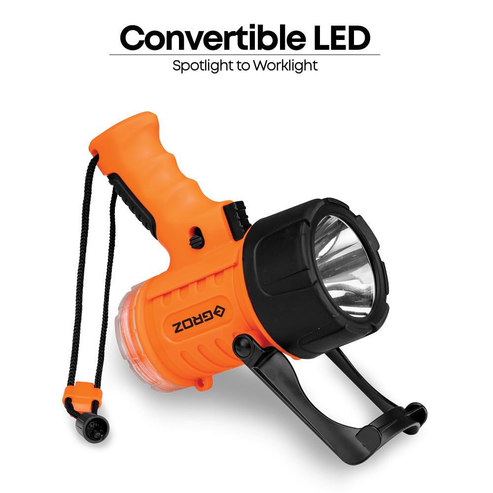 Groz Long Distance Torch Rechargeable - 400m Range, High Power | Rechargeable Torch 7W (LED) | Torch with SOS Mode | IP67 Waterproof Torch | CE, RoHS & CREE Certified | Emergency Torch | LED/402 - Image 7 thumbnail