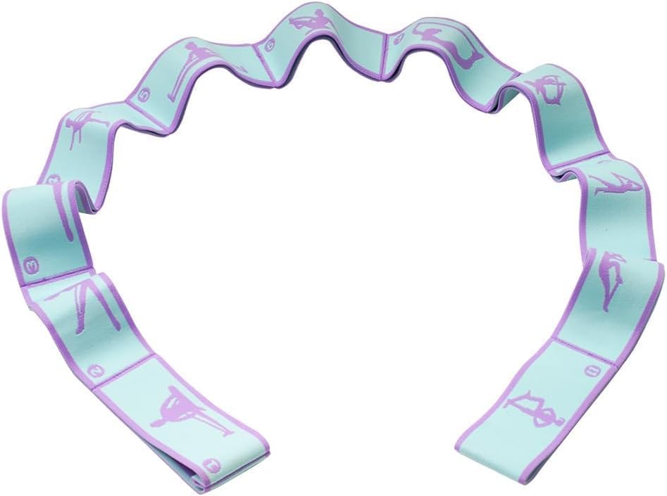 Fitcozi Stretch Band, Elastic Yoga Stretching Strap, Pattern Guide with 8 Loops for Yoga, Ballet, Dance & Fitness Stretch Strap-image-11