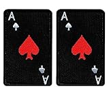Antrix Tactical 2 Packs Ace of Spades Death ACE Card Combat Patch,Hook and Loop Fasteners Perfect for Your Tactical Military Army Gear, Backpack, Operator Cap, Plate Carrier or Vest