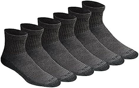 Dickies Men's Dri-Tech Moisture Control Quarter Socks, Available in M-XXL (6, 12, 18 Pairs)